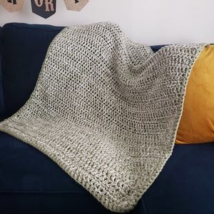 Small Green Afghan Throw Blanket